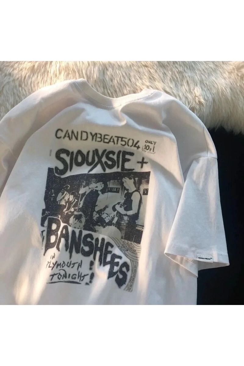 Beyaz Unisex Siouxsie Banshees Tişört