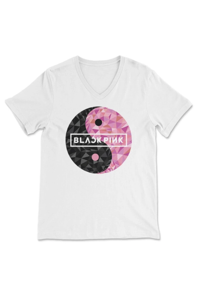 Black Pink V Yaka Tişört Unisex T-shirt Bvt2332