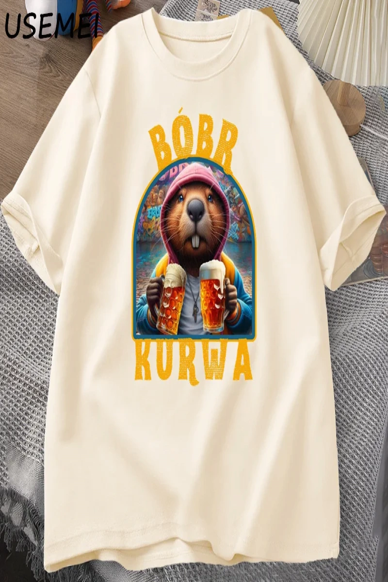 Bóbr Kurwa Gladyatör T Shirt Erkekler Kadınlar için Romanın Zafer Grafik T-Shirt Bober Beave 2833