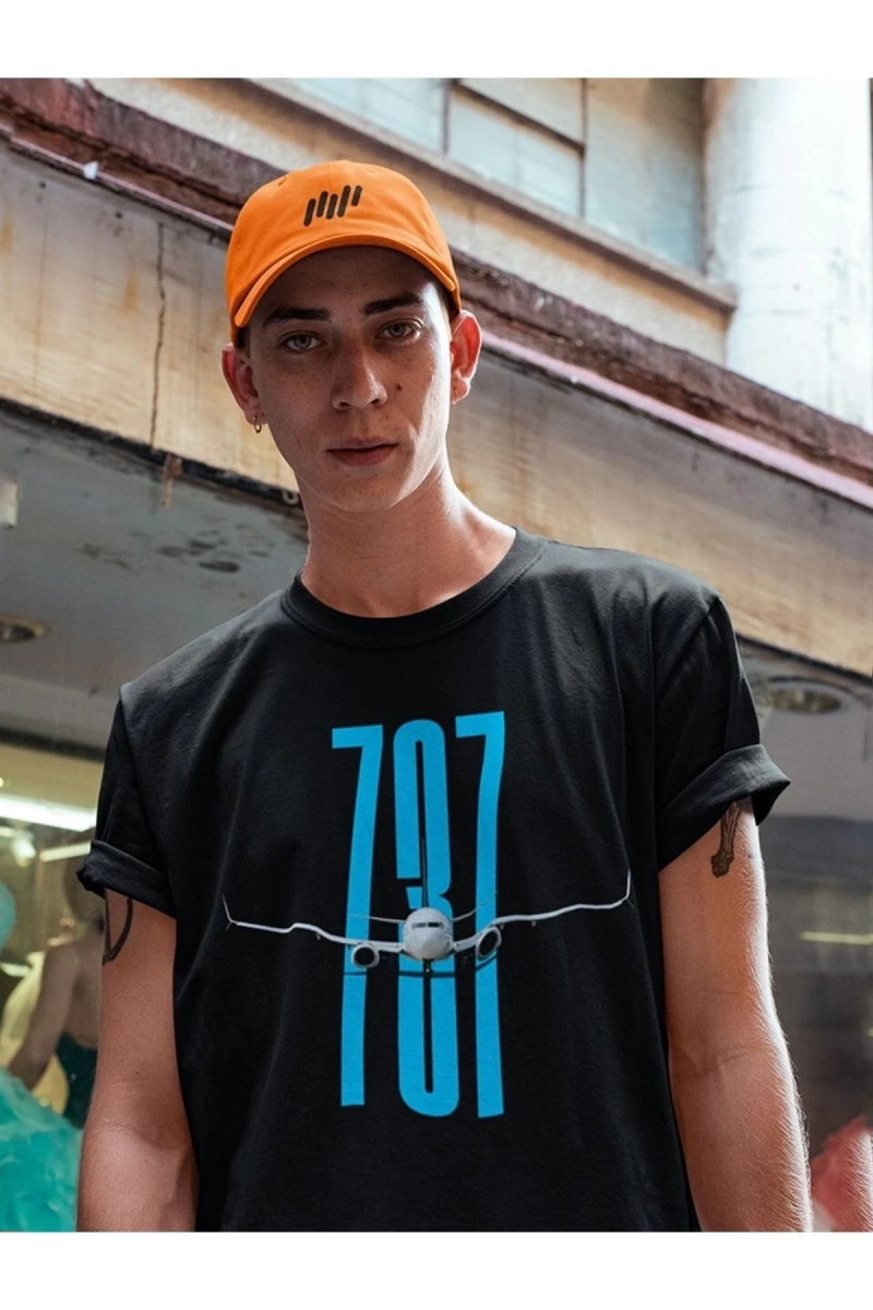 Boeing 737 Siyah T-shirt