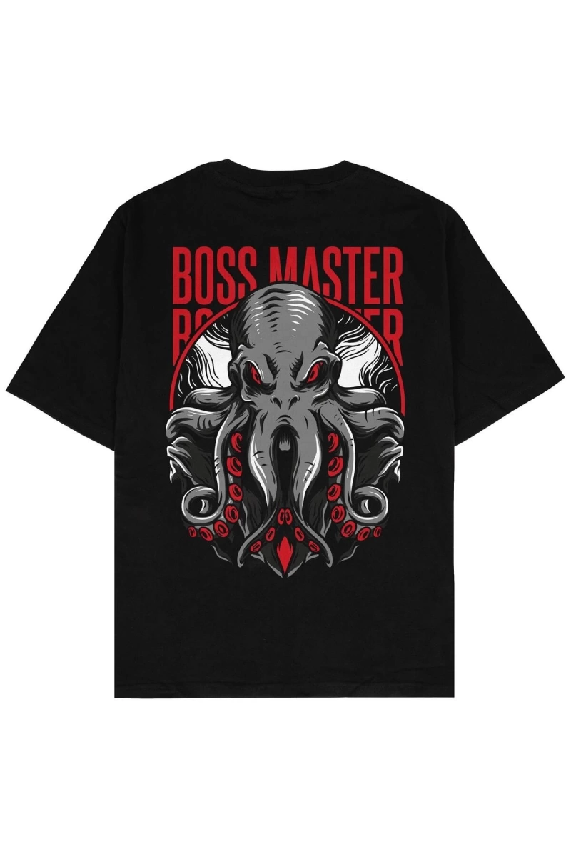 Bossmaster Siyah Oversize Unisex T-shirt