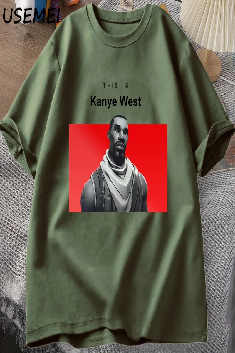 Bu kanyenin batı T Shirt nedensel pamuk kısa kollu Teekomik kanyenin Vintage T Shir 2845
