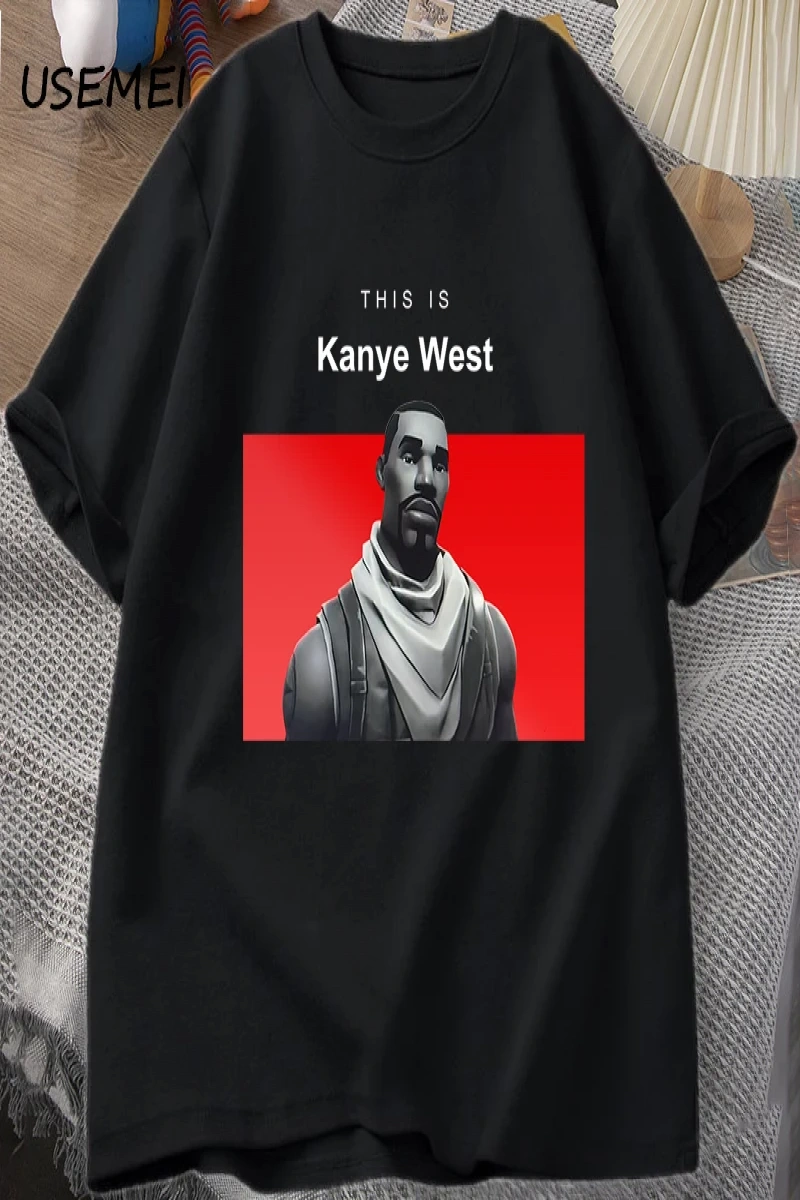 Bu kanyenin batı T Shirt nedensel pamuk kısa kollu Teekomik kanyenin Vintage T Shir 2845