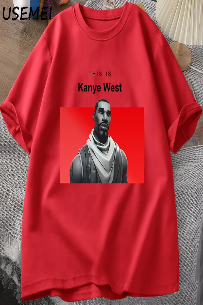 Bu kanyenin batı T Shirt nedensel pamuk kısa kollu Teekomik kanyenin Vintage T Shir 2845