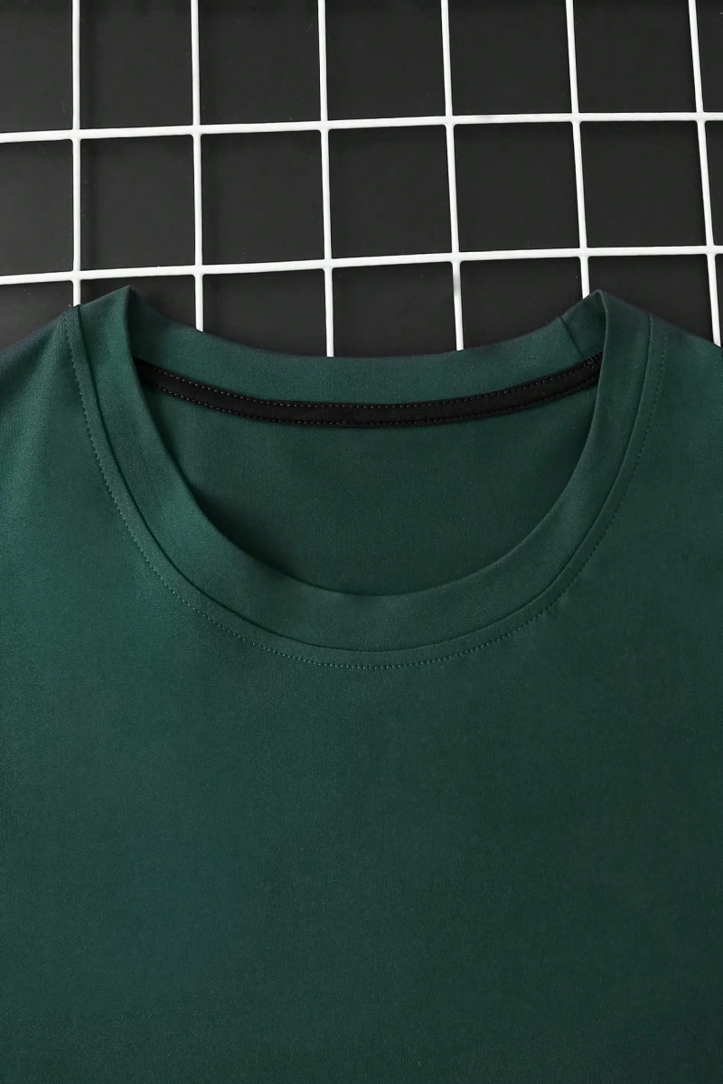 Büyük Beden Erkek Basit Moda Günlük Kısa Kollu Tişört, Günlük Giyim