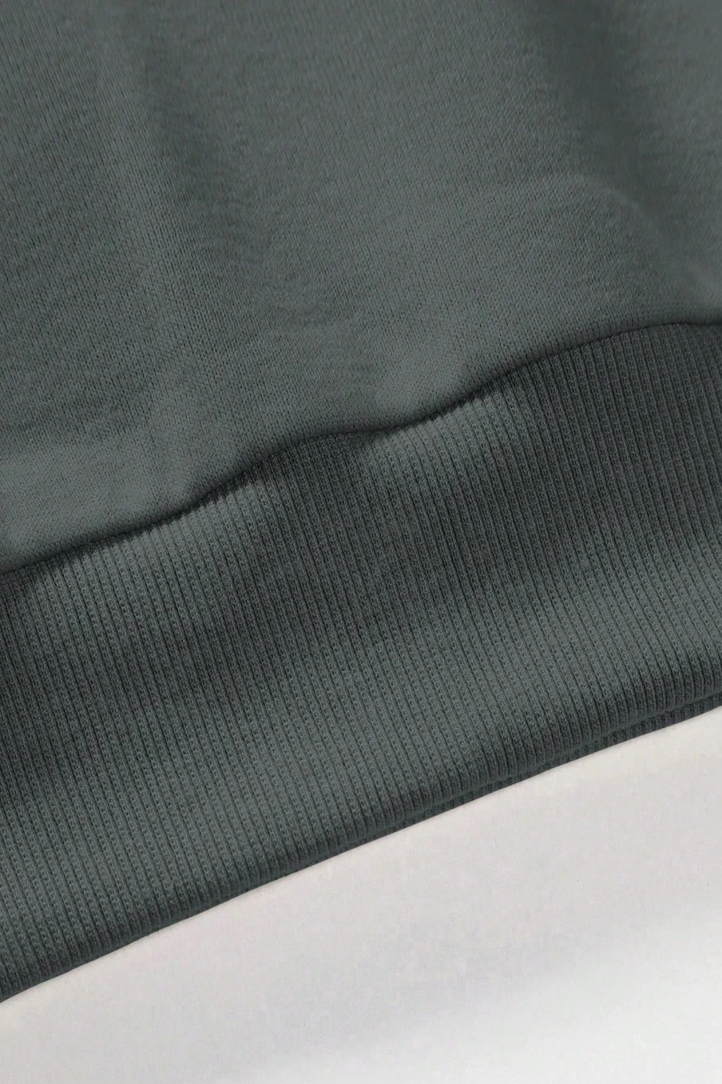 Büyük Beden Erkek Günlük Harf ve Rakam Baskılı Sweatshirt, İlkbahar