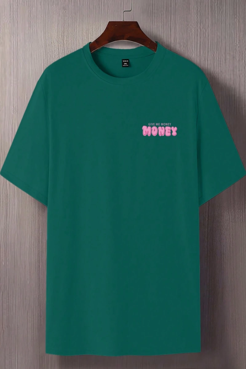 Büyük Beden Erkek Mürettebat Yaka Kısa Kollu Harfli Grafik Baskılı Moda Gü