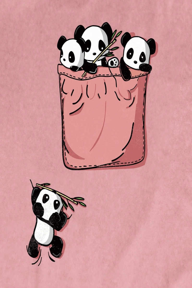 Büyük Beden Erkek Rahat Panda Baskılı Kısa Kollu Tişört, Yaz