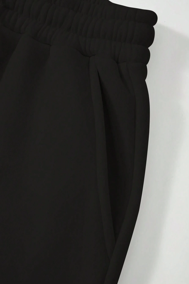 Büyük Beden Kadın Harf Baskılı Yuvarlak Yaka Uzun Kollu Sweatshirt Ve Eşofman Altı 2 Parçalı