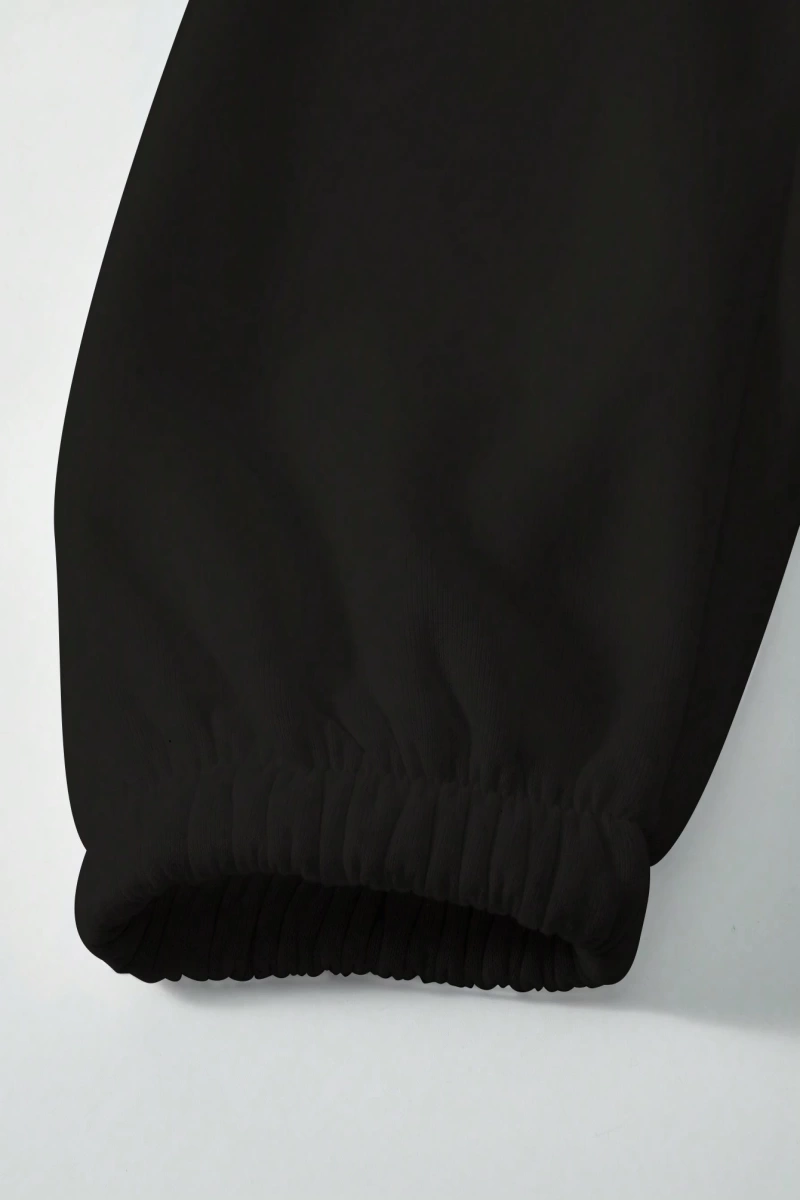 Büyük Beden Kadın Harf Baskılı Yuvarlak Yaka Uzun Kollu Sweatshirt Ve Eşofman Altı 2 Parçalı