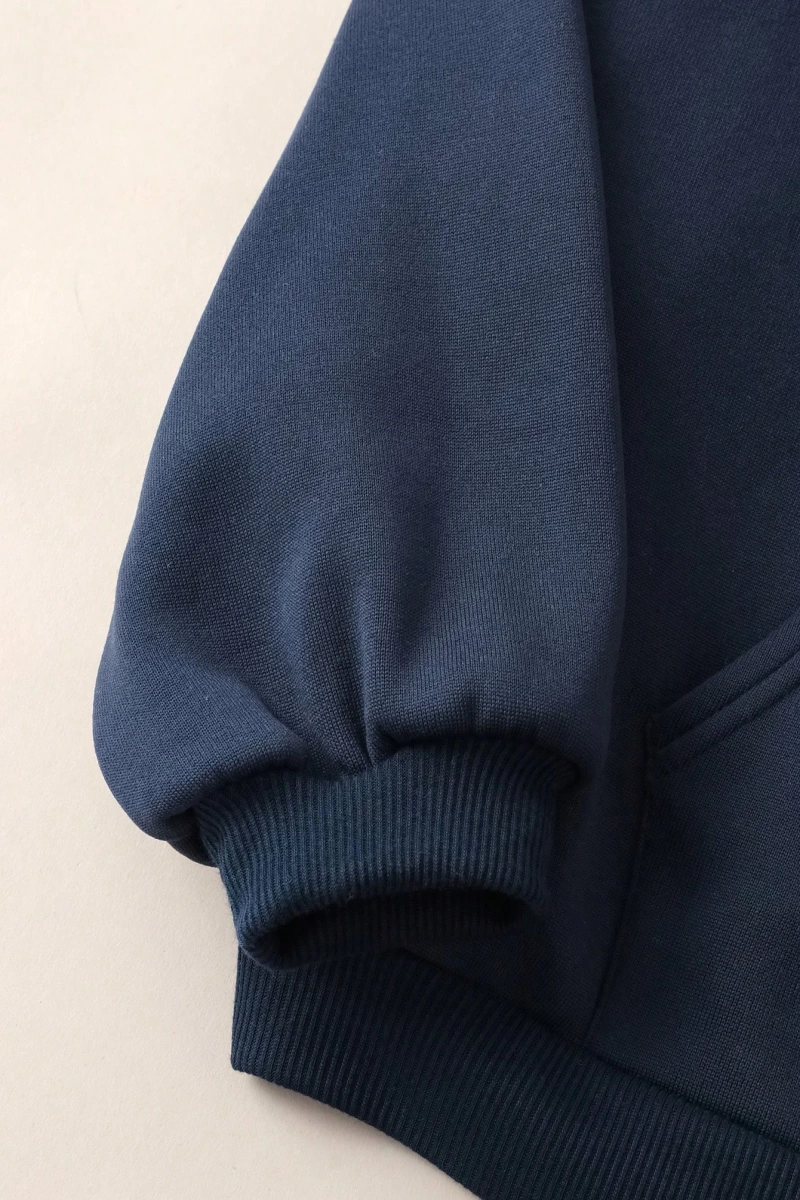 Büyük Beden Kapüşonlu Sweatshirt Harf Baskılı ve Bağcıklı Model 5174