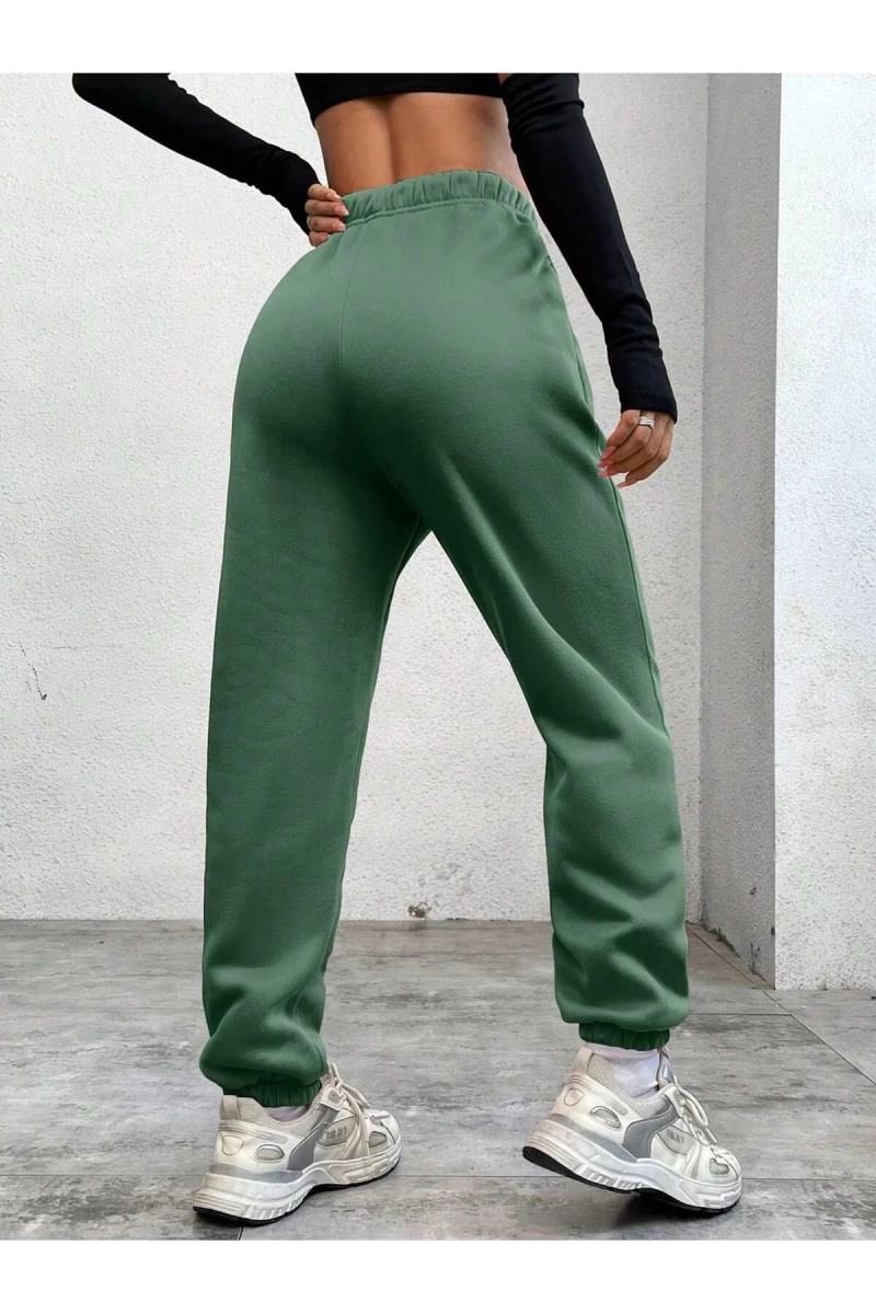 Büzgülü Bacaklı Elastik Bel İpli Kadın Jogger Pantolon