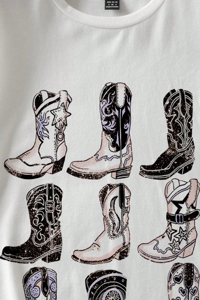 Casual Loose Dokuz Kareli Izgara Desen Yuvarlak Yaka Kısa Kollu Kadın Tişörtü, Y