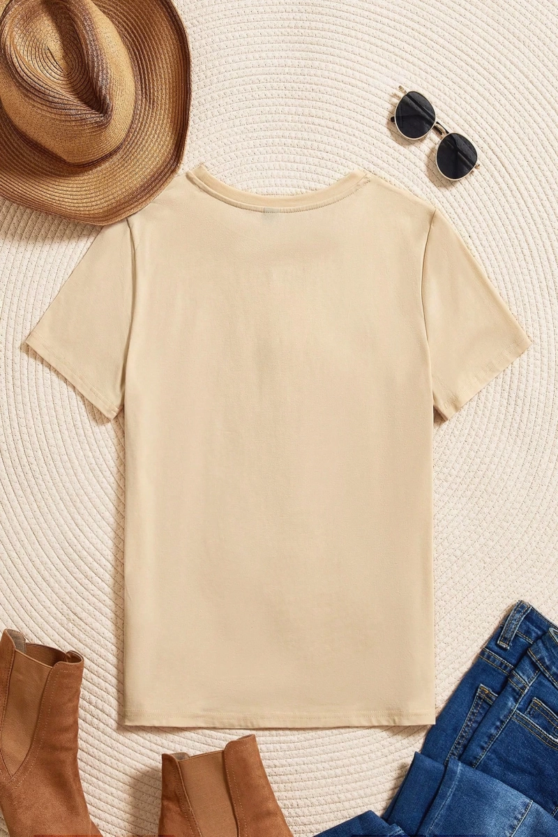 Casual Minimalist Cadılar Bayramı Hayalet, Yarasa, Balkabağı Desenli Yuvarlak Yaka K