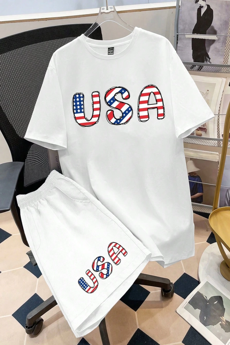 Casual Style Orijinal Derin Mavi Japon Turna Ukiyo-E Baskılı Beyaz Örme Ti
