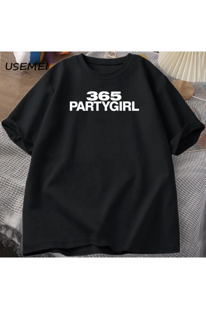 Charli XCX 365 Parti Kız Brat T-Shirt Kadın Erkek Tee Y2K Kült Klasik Vintage T Rahat