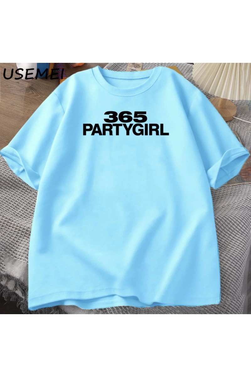 Charli XCX 365 Parti Kız Brat T-Shirt Kadın Erkek Tee Y2K Kült Klasik Vintage T Rahat