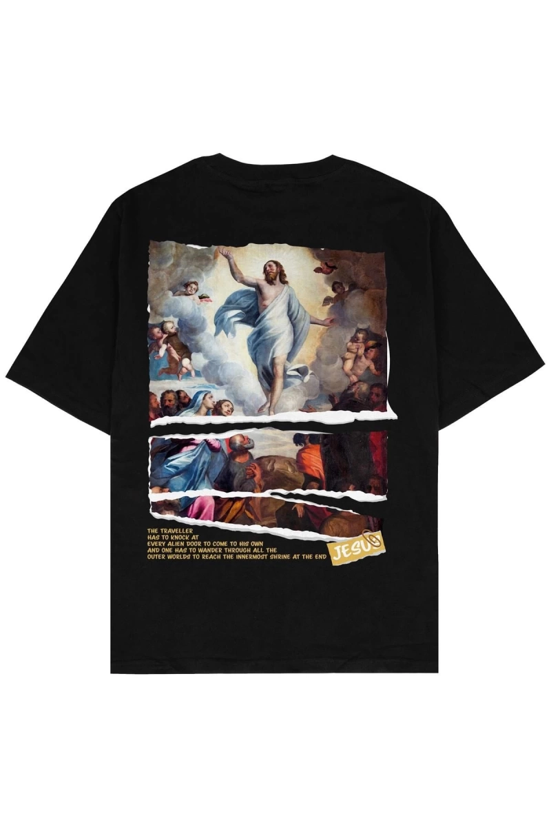 Christ Siyah Oversize Unisex T-shirt
