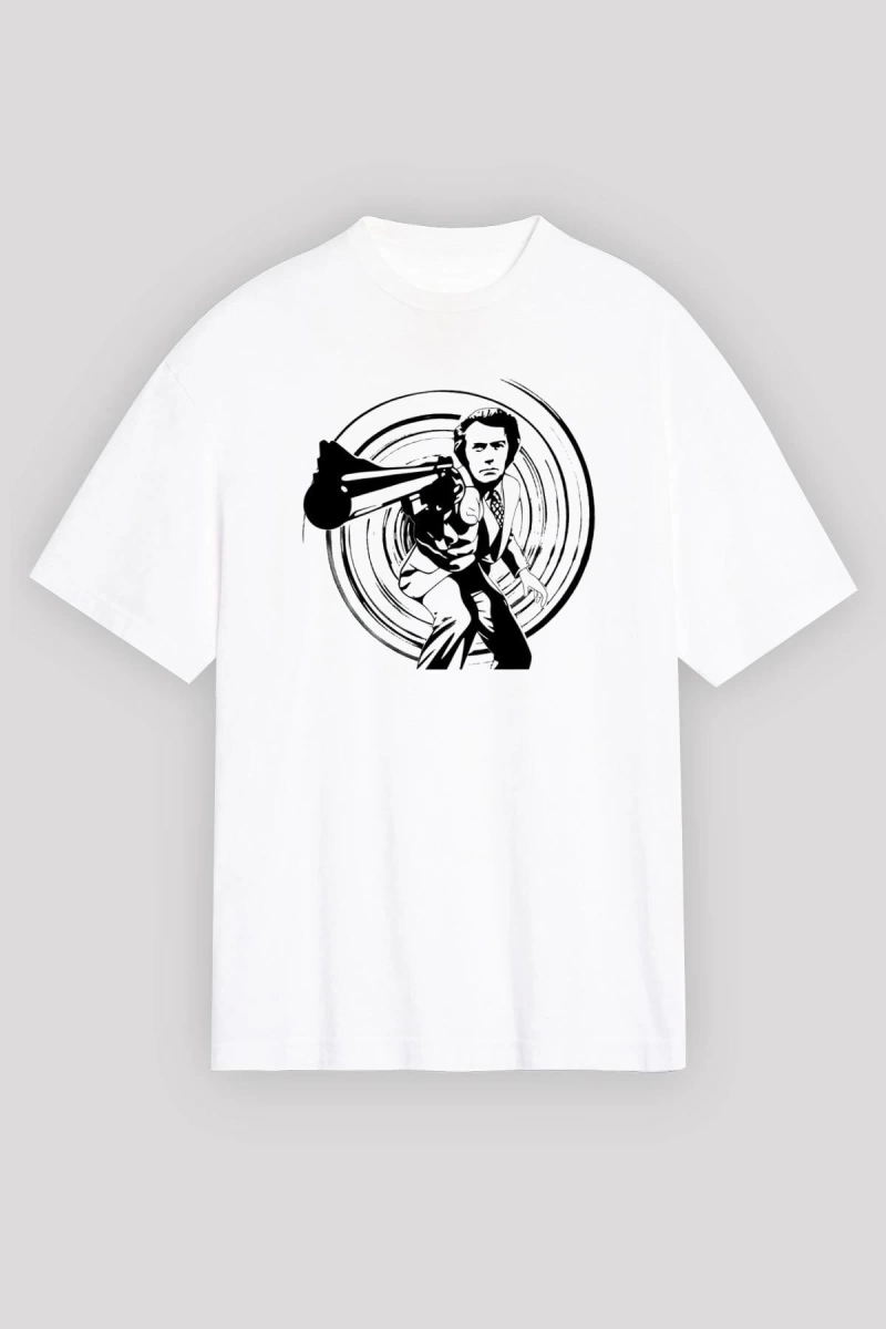 Clint Eastwood Beyaz Unisex Tişört T-Shirt