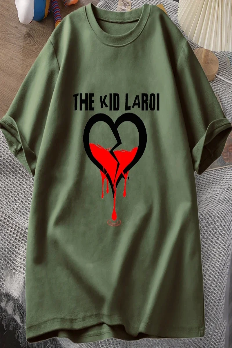 Çocuk Laroi T shirt pamuk kısa kollu O boyun Tshirt erkekler Streetwear boy T-shirt erkek kıs 3067