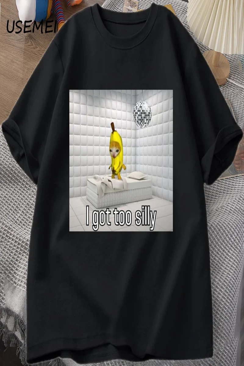 Çok Aptal Var T Shirt Uyandırma Yasası Aptal Ağlayan Muz Üzgün Kedi Meme T-shirt Erkek Komik  2996