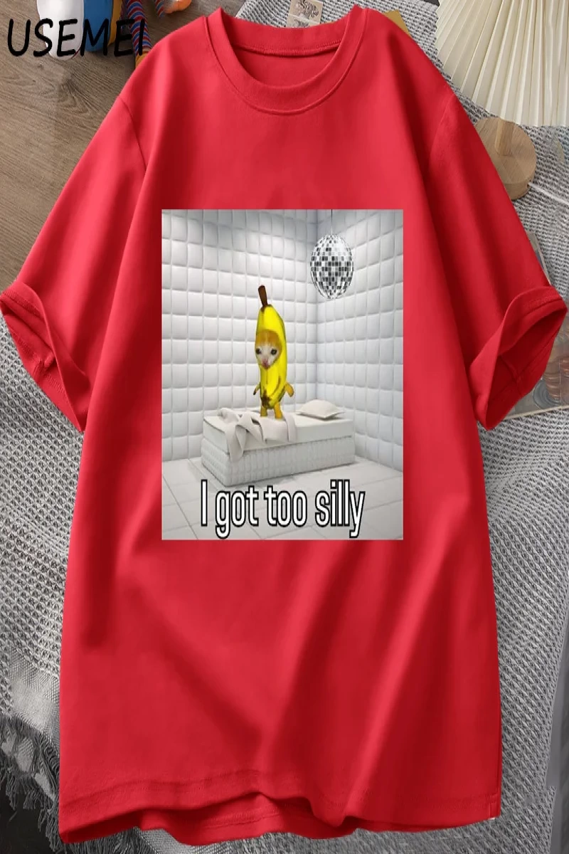 Çok Aptal Var T Shirt Uyandırma Yasası Aptal Ağlayan Muz Üzgün Kedi Meme T-shirt Erkek Komik  2996