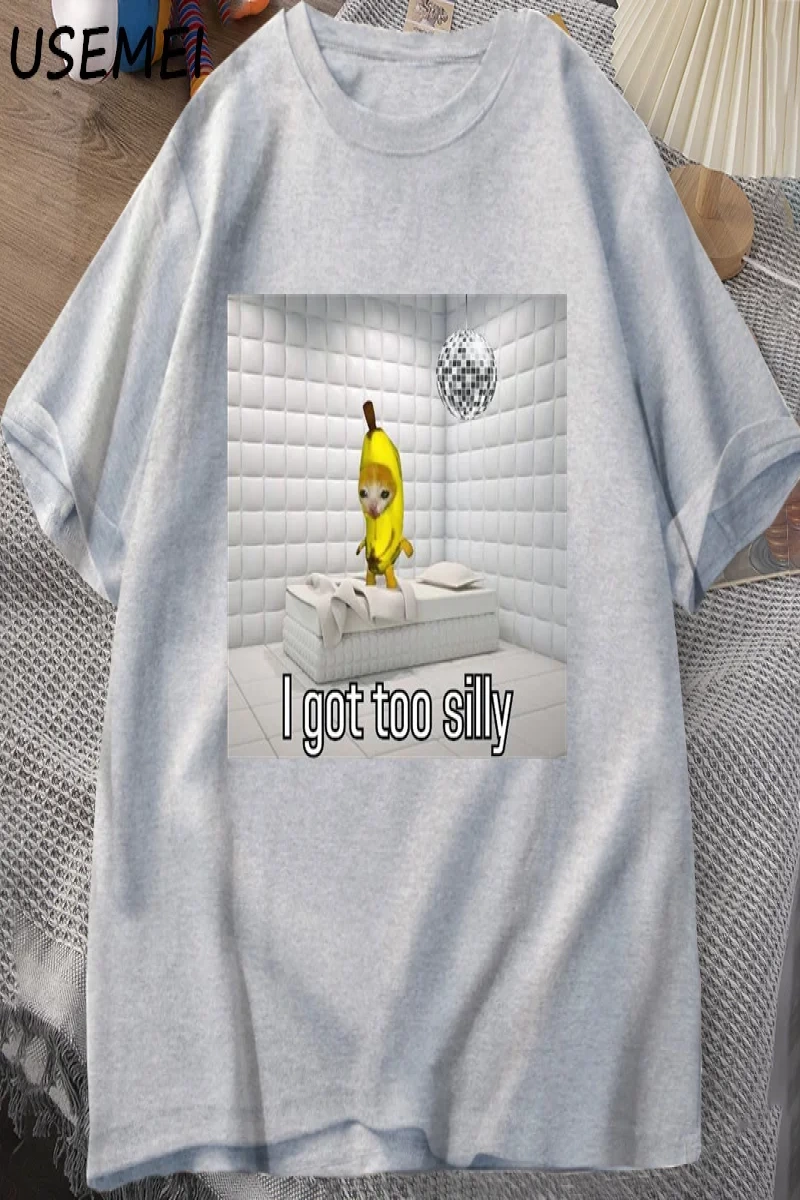 Çok Aptal Var T Shirt Uyandırma Yasası Aptal Ağlayan Muz Üzgün Kedi Meme T-shirt Erkek Komik  2996