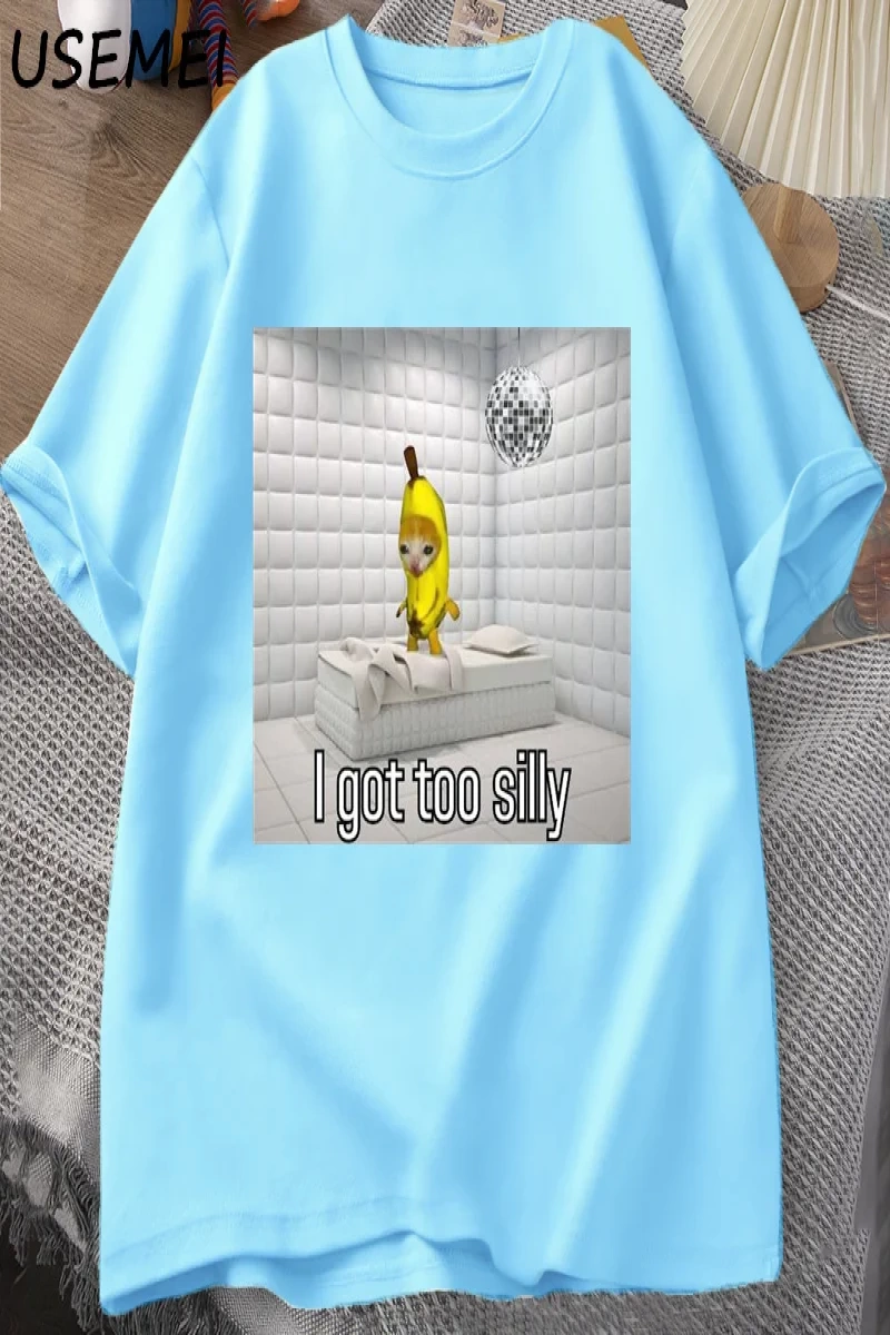 Çok Aptal Var T Shirt Uyandırma Yasası Aptal Ağlayan Muz Üzgün Kedi Meme T-shirt Erkek Komik  2996