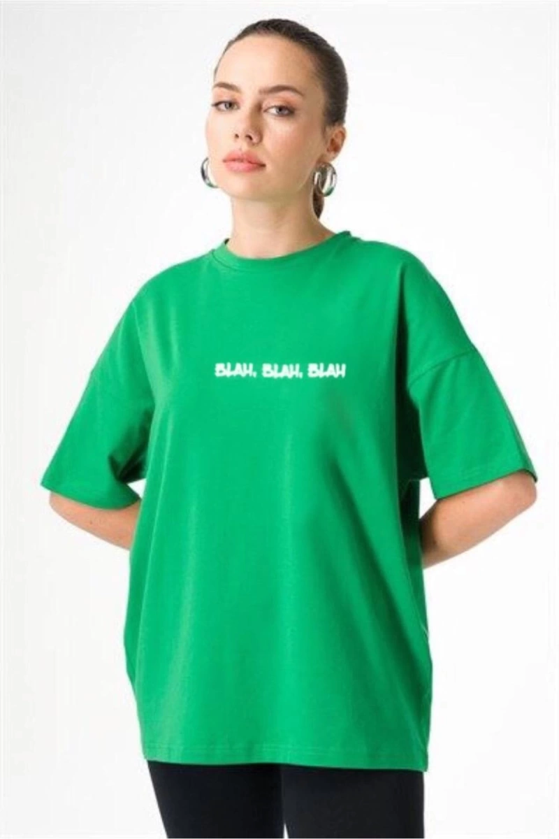 Çok Rahat Kesim Tavşan Baskılı Oversize