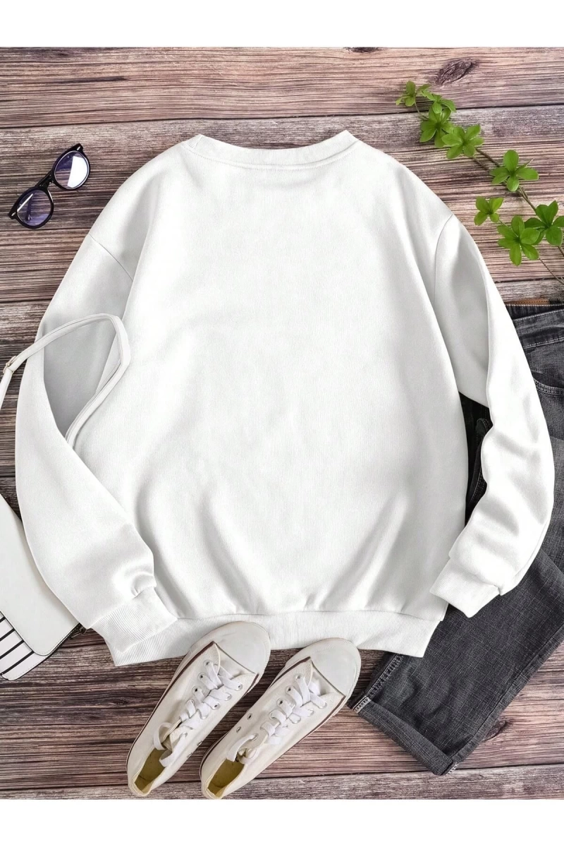Coke serisi Cartoon Graphic Sweatshirt