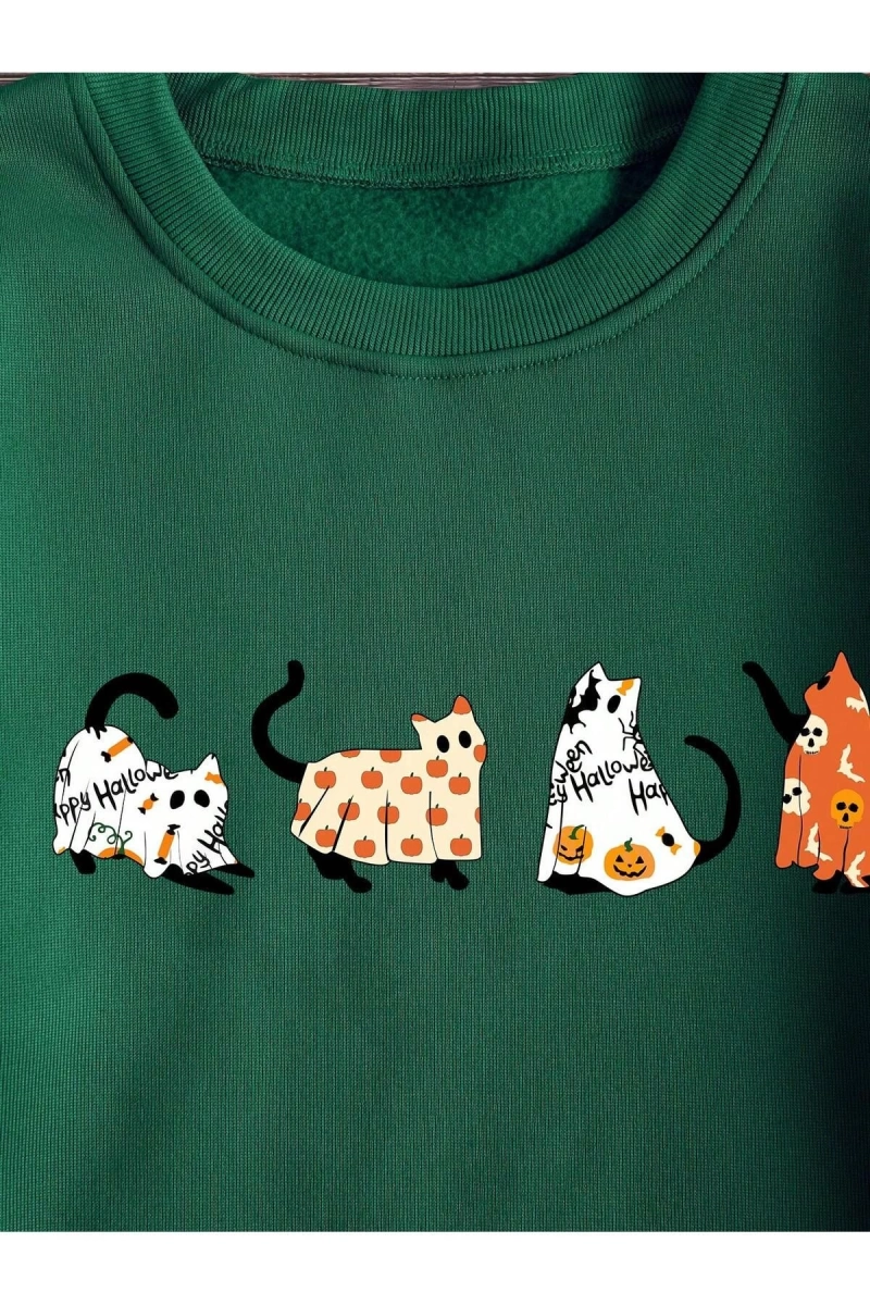 Coke serisi Cartoon Graphic Sweatshirt