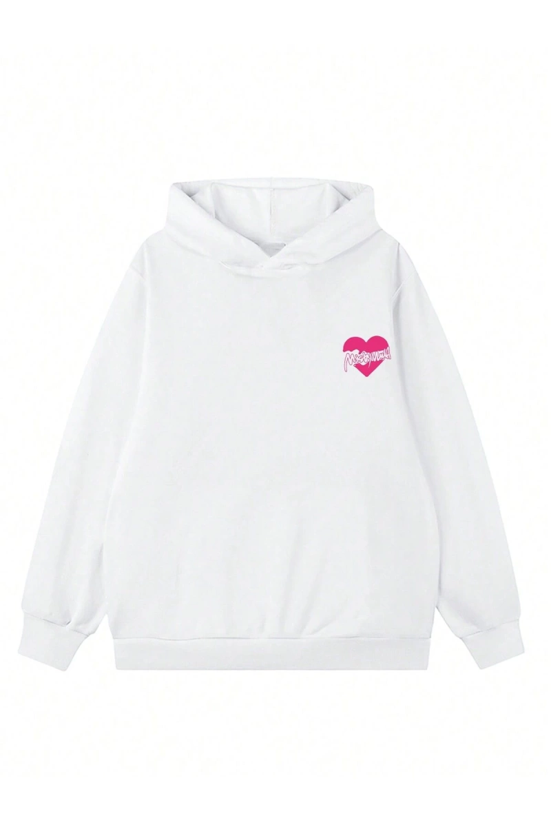 Coke serisi Figure Graphic Drop Shoulder Hoodie