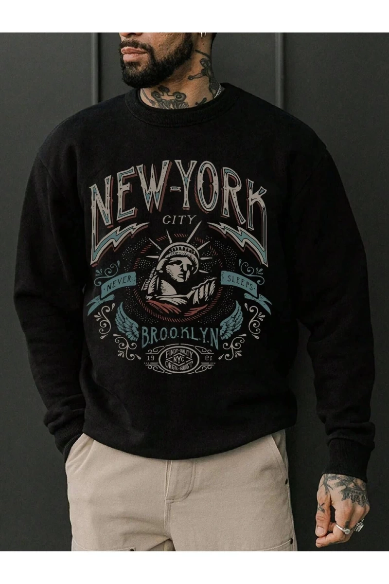 Coko serisi Letter Graphic Drop Shoulder Sweatshirt