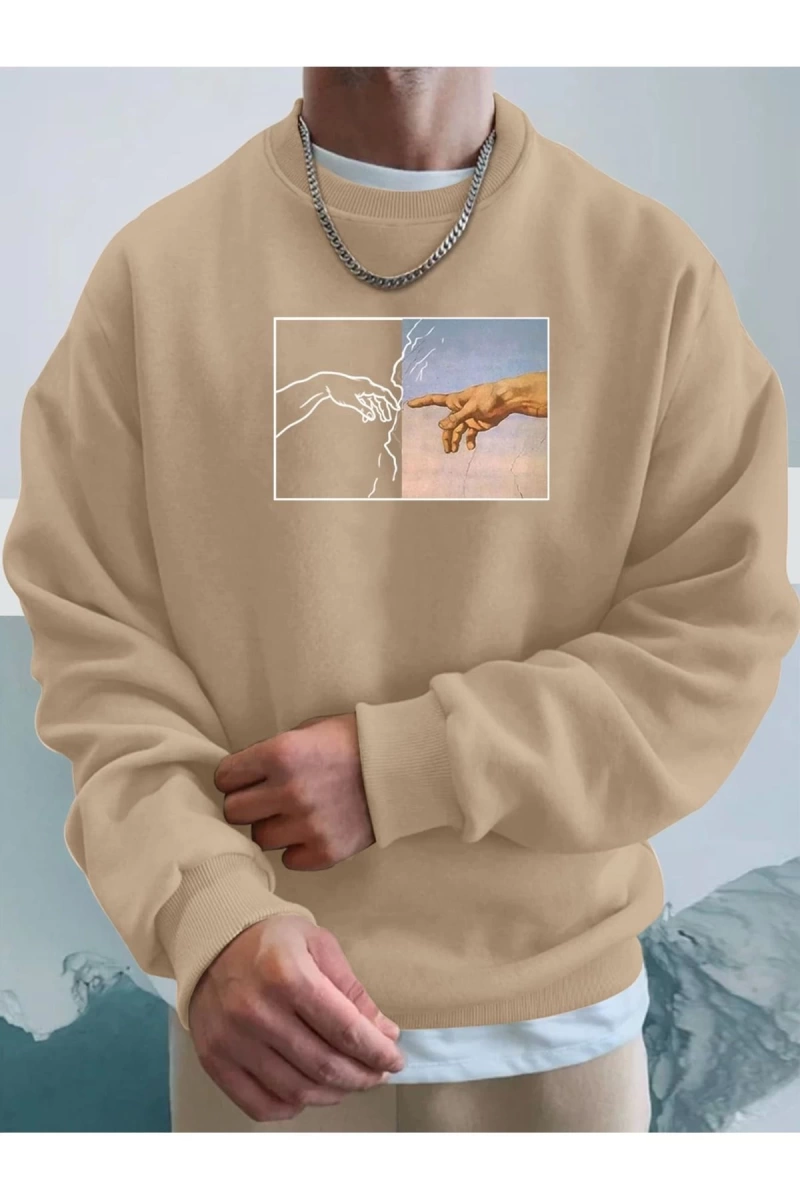 Coko serisi Manfinity Homme Hand Print Sweatshirt