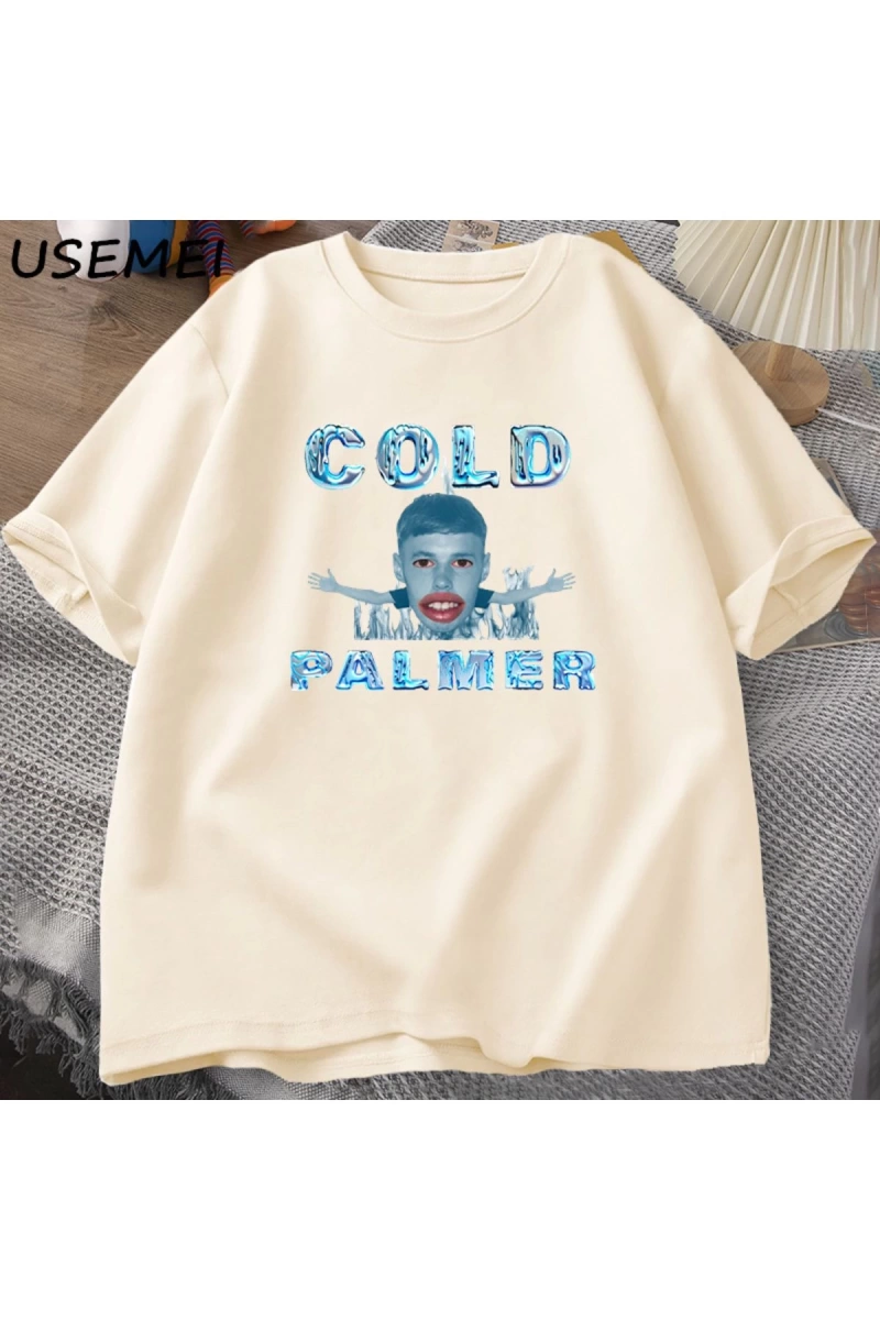 Cold Palmer Meme Graphic T-shirts for Men Causal Cotton Short Sleeve Tshirt Cole Palmer Poste