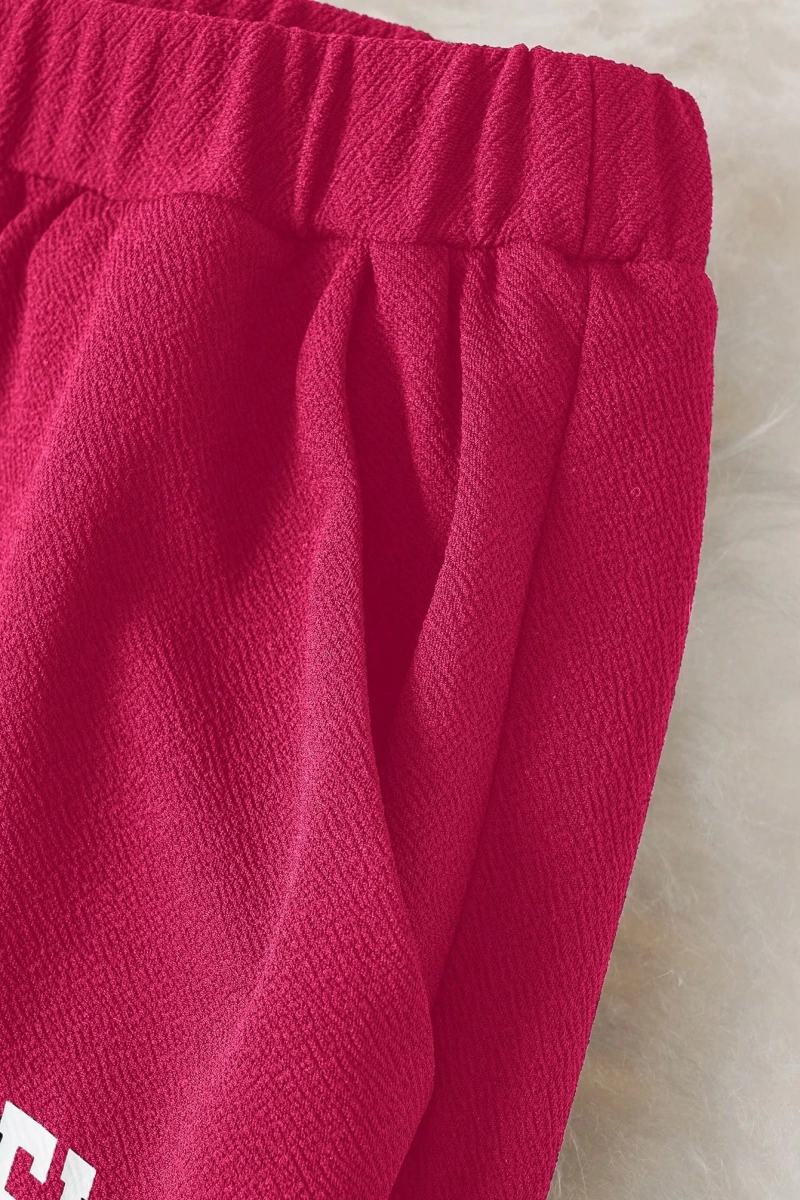 Comfortcana 2li Büyük Beden Kadın Harf Baskılı Sweatshirt ve Eşofman Altı Takımı