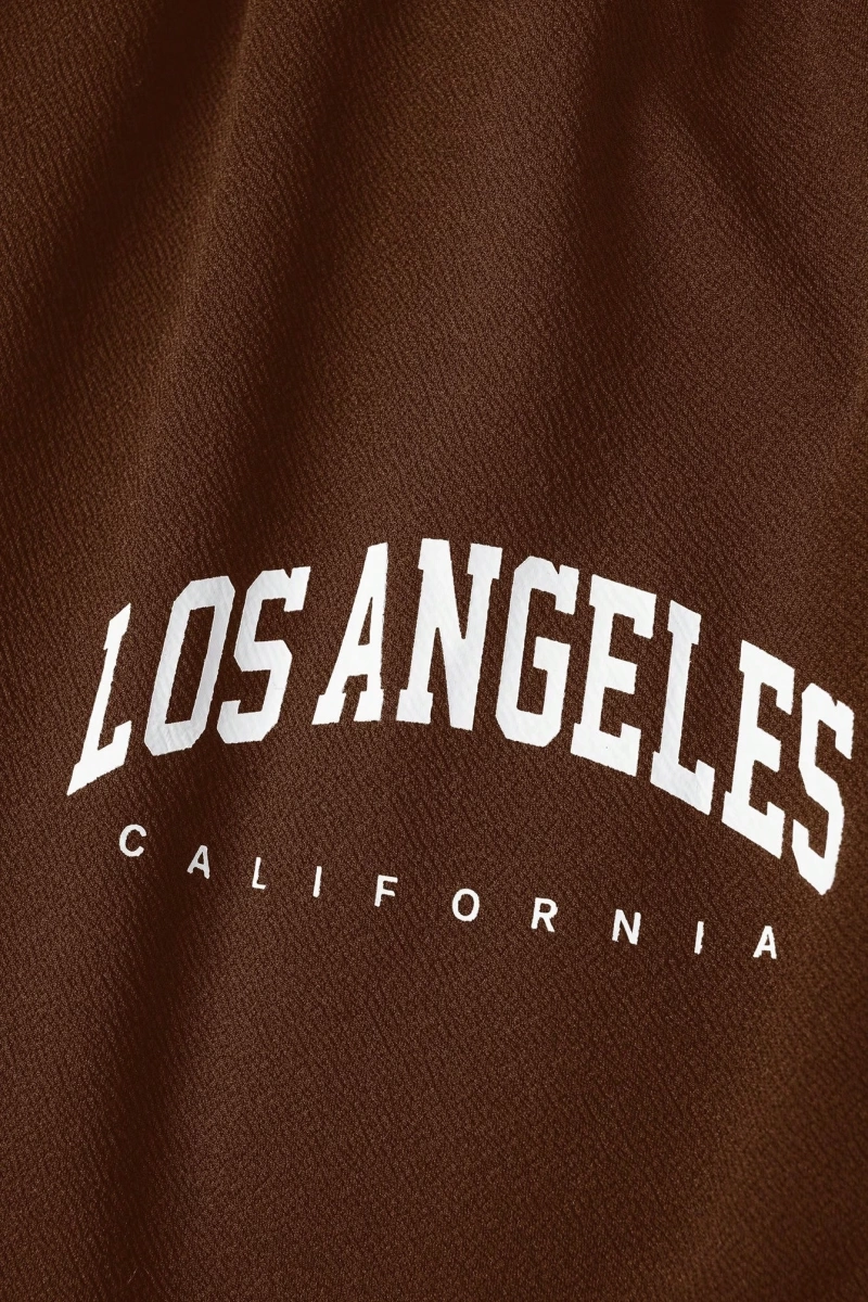 Comfortcana 2li Büyük Beden Kadın Harf Baskılı Sweatshirt ve Eşofman Altı Takımı