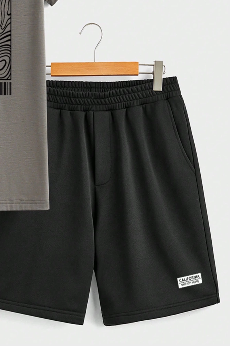 Contour Line Casual Baskılı Erkek Standart Beden Tişört Takımı