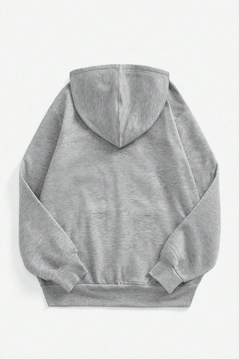 Coolane Casual Star & Letter Loose Fit Bağcıklı Kapşonlu Fermuarlı Sweatshirt Kadınlar İçin,  Model 5164