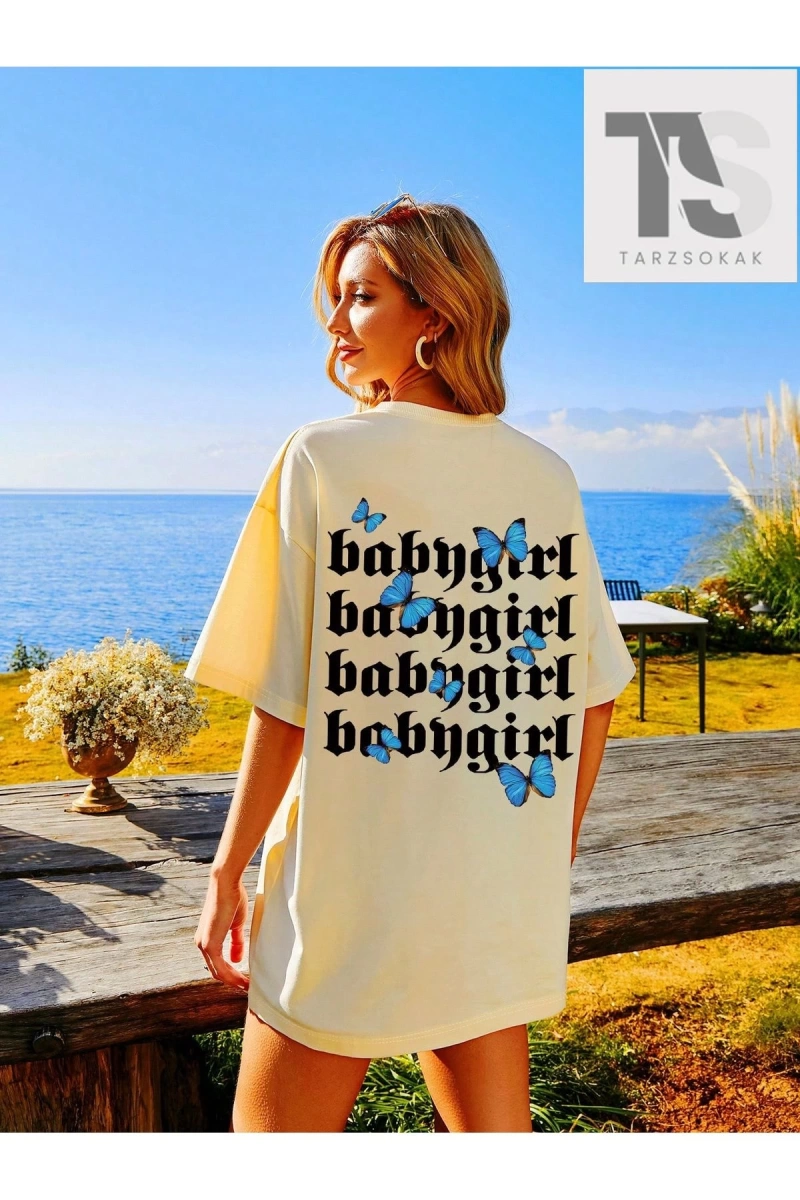 Coolane Gevşek Fit Kadın Rahat Kafatası Baskı Kısa Kollu Bisiklet Yaka Tişört Yaz İçin