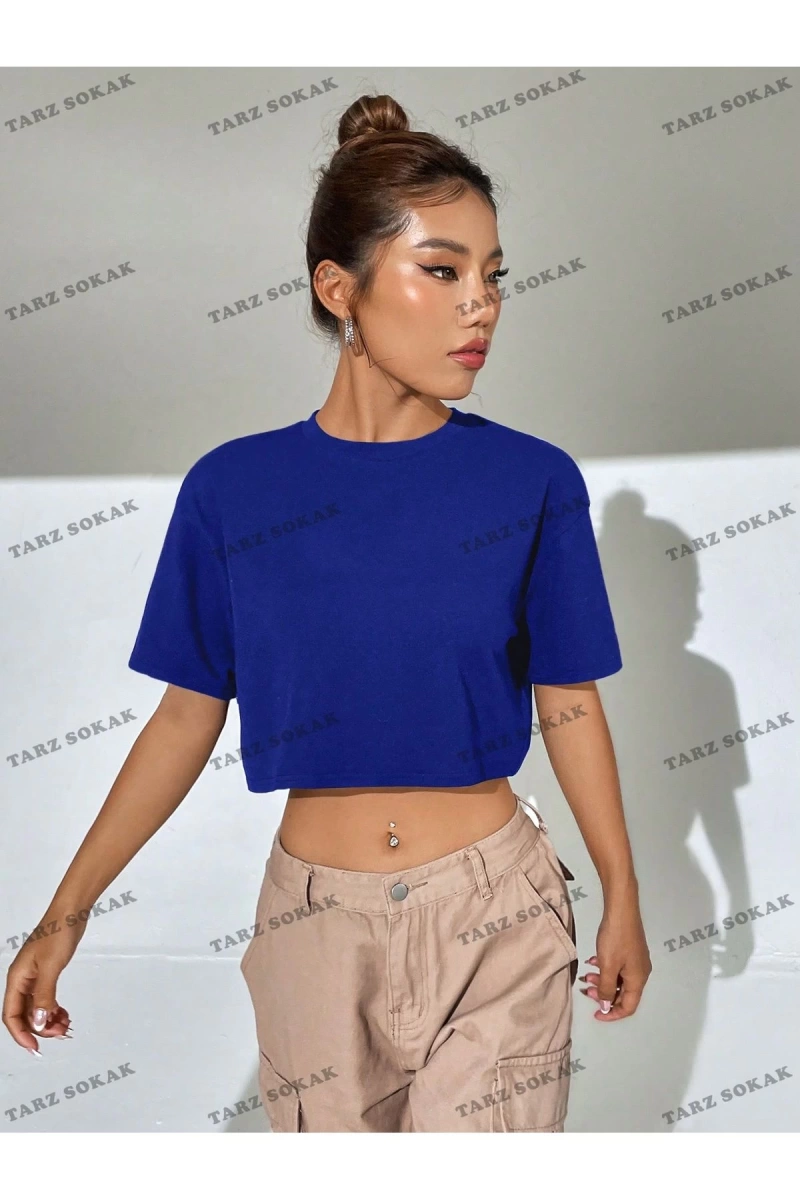 Crop CKOD-232913 Bol Kesim Sportif Kısa