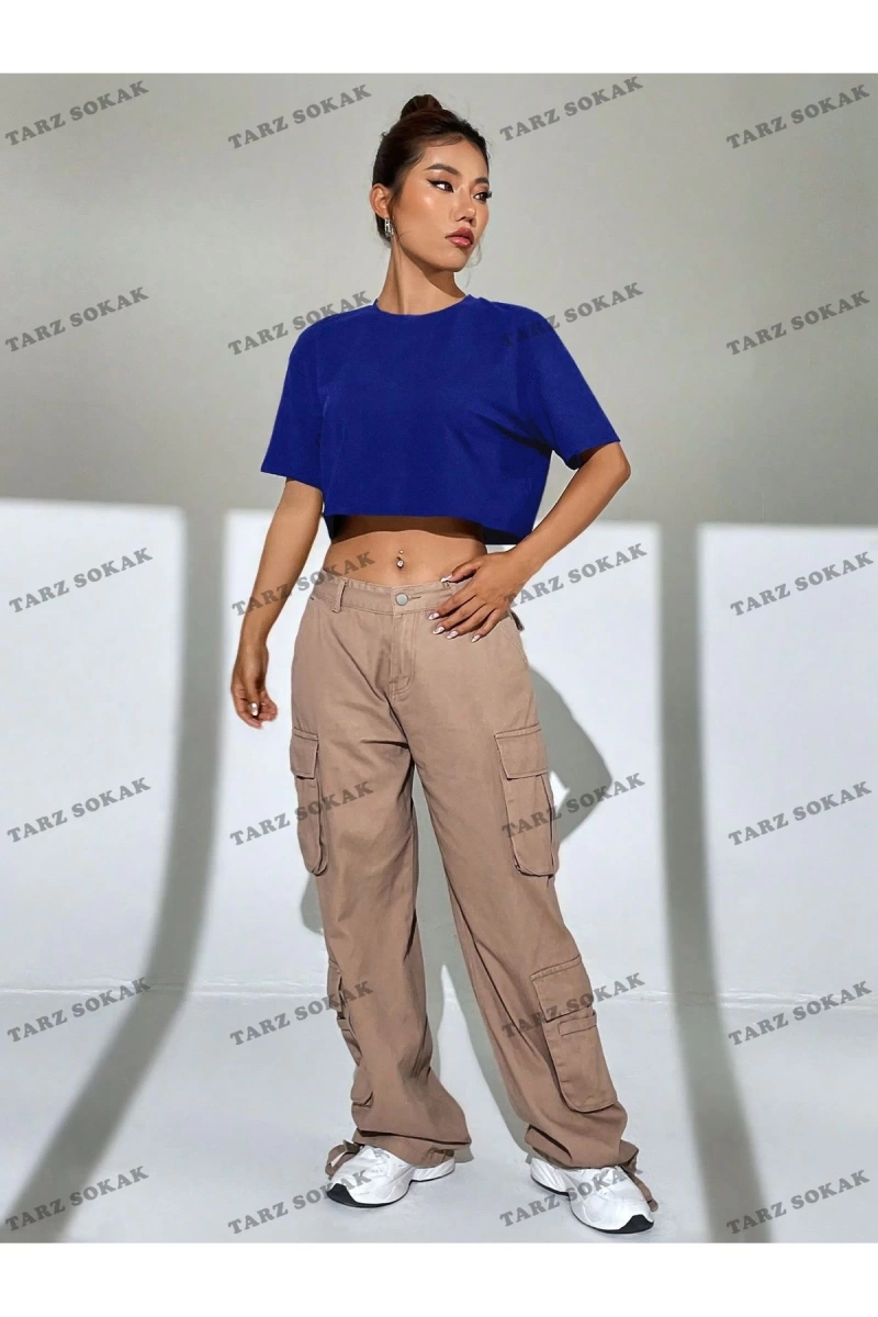 Crop CKOD-232913 Bol Kesim Sportif Kısa