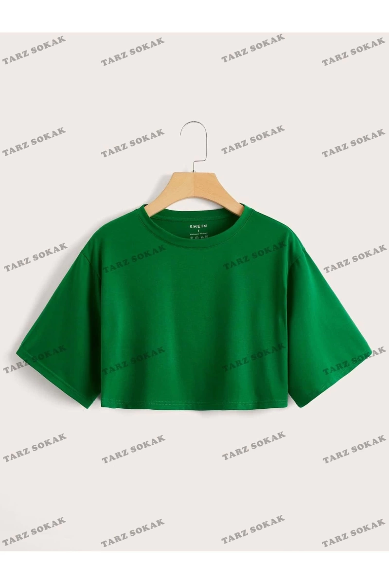 Crop CKOD-232913 Katı Düşük Omuz Kısa