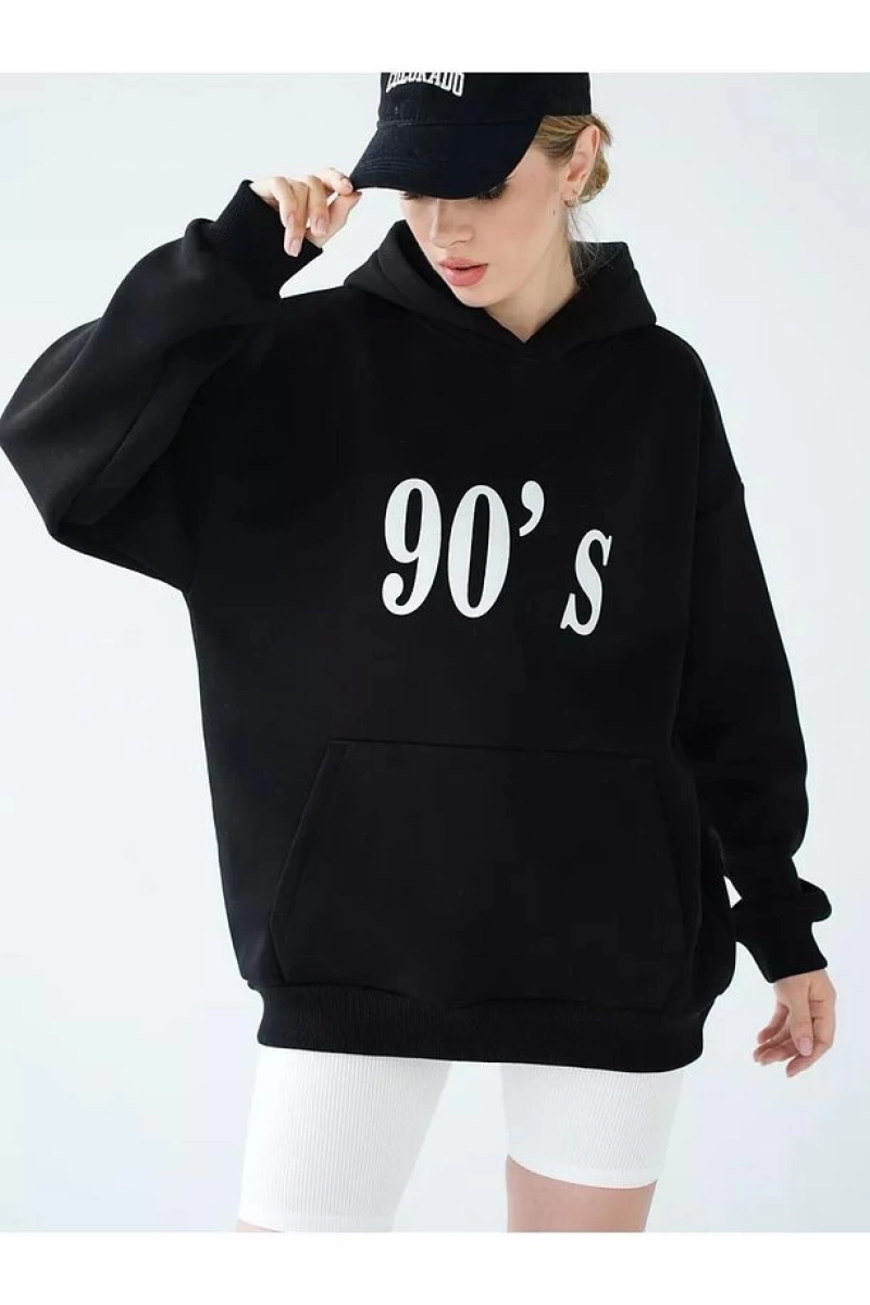 Cupla Unisex 90s Sweatshirt Siyah
