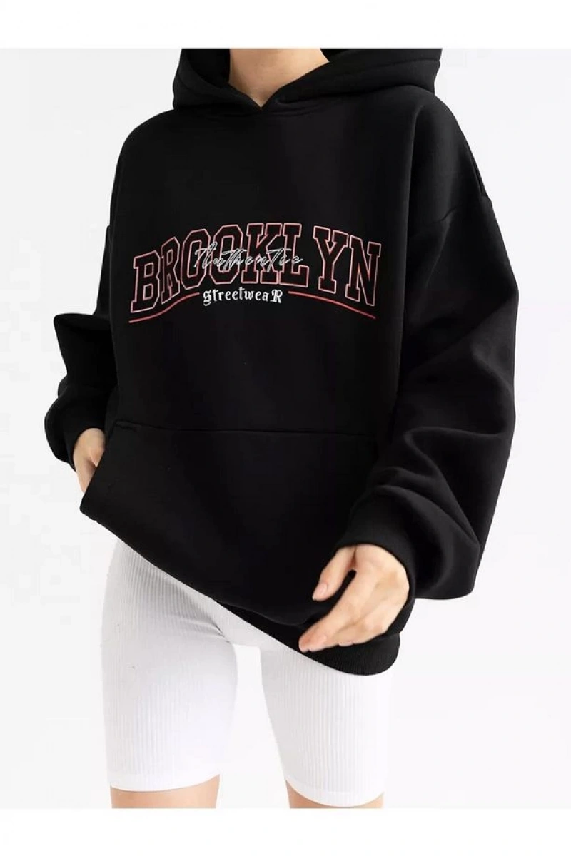Cupla Unisex Brooklyn Sweatshirt Siyah