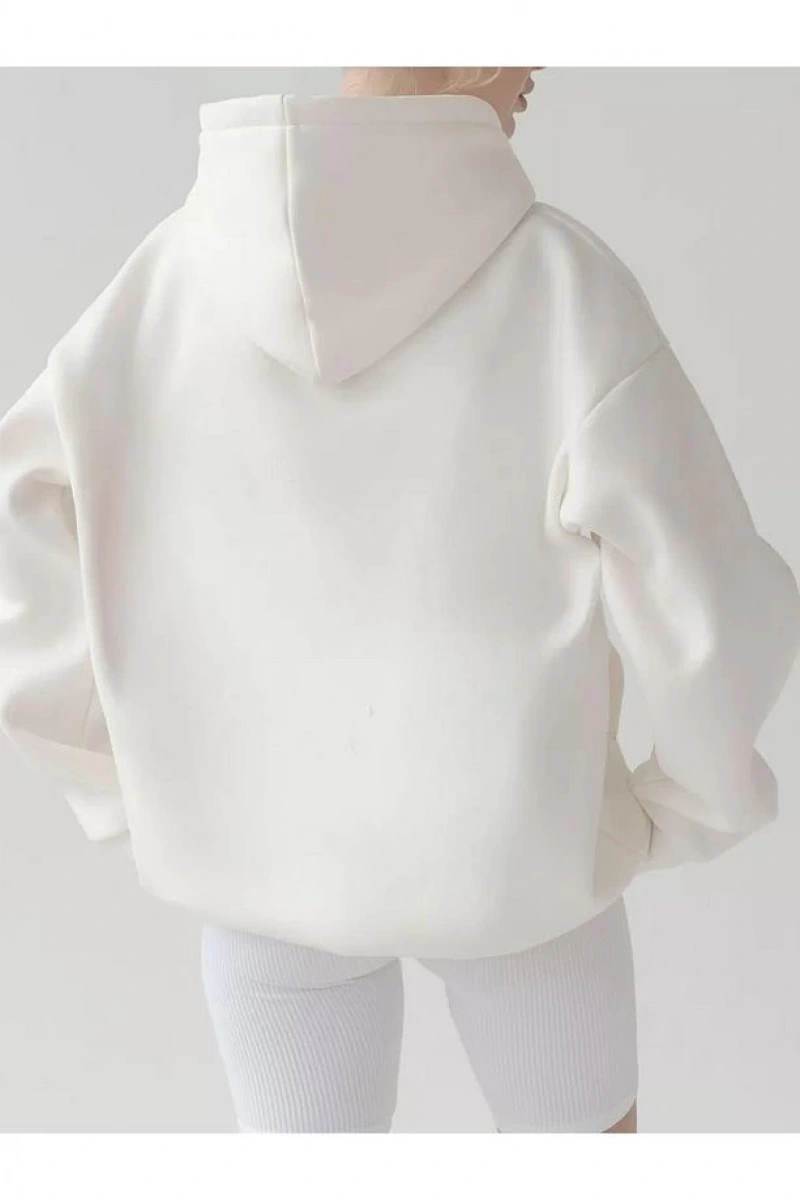 Cupla Unisex Ch!c Sweatshirt Beyaz