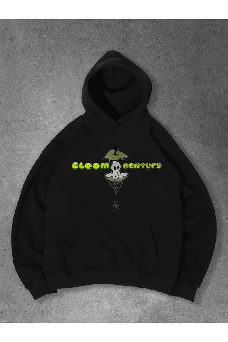 Cupla Unisex Ghost Apple Sweatshirt Siyah