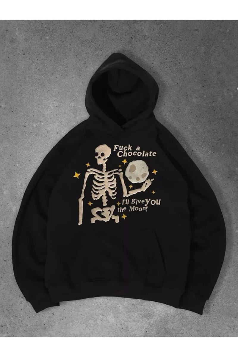 Cupla Unisex Give You The Moon Sweatshirt Siyah