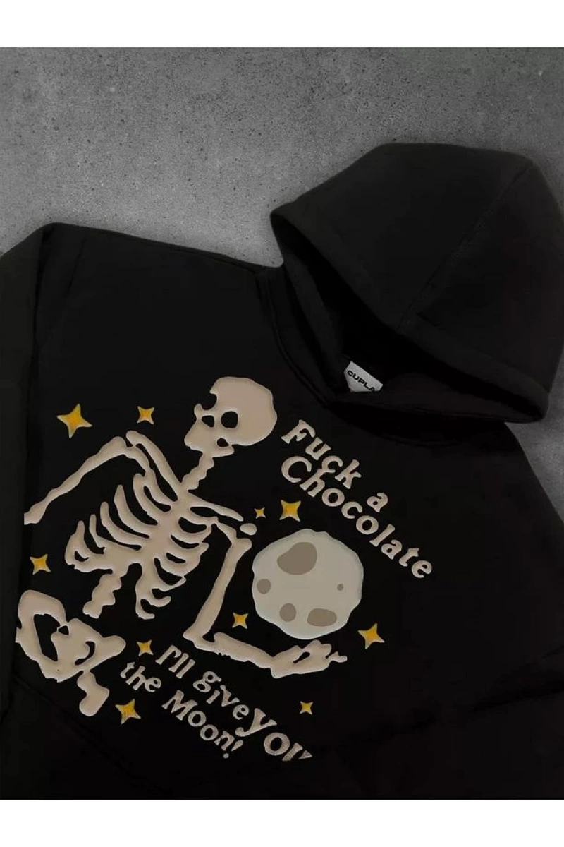 Cupla Unisex Give You The Moon Sweatshirt Siyah