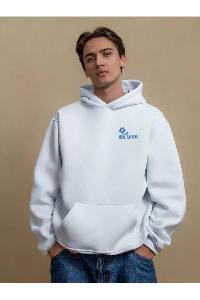 Cupla Unisex I Want Only You Sweatshirt Beyaz